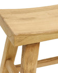 Parq curved stool in natural