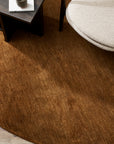 Sandringham round wool rug in Pecan 