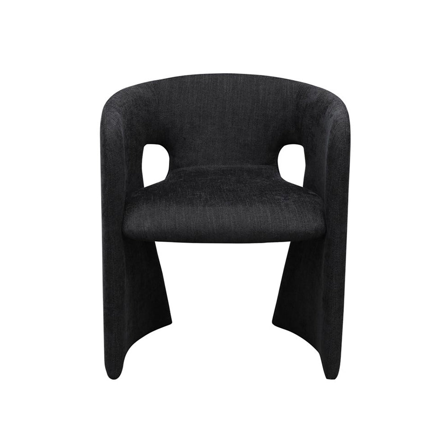 Penny upholstered dining chair in black 