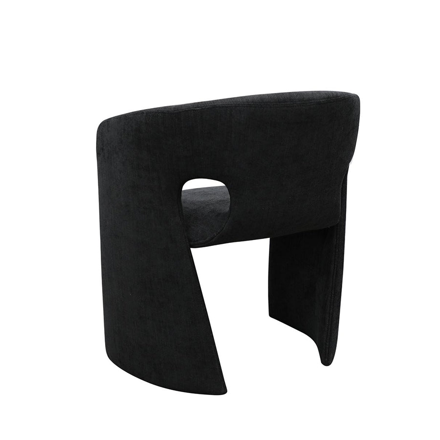 Penny upholstered dining chair in black 