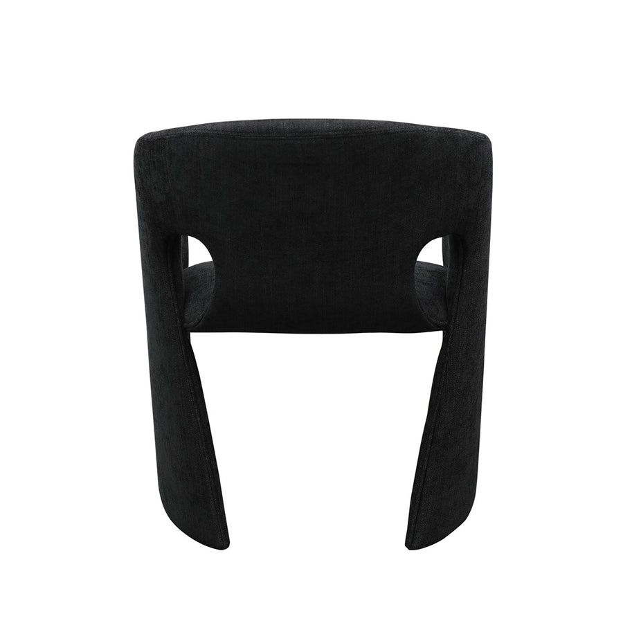 Penny upholstered dining chair in black 