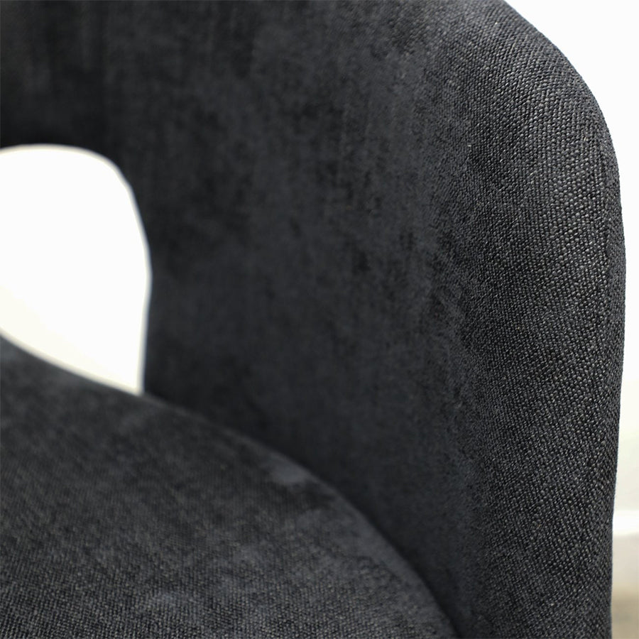 Penny upholstered dining chair in black 