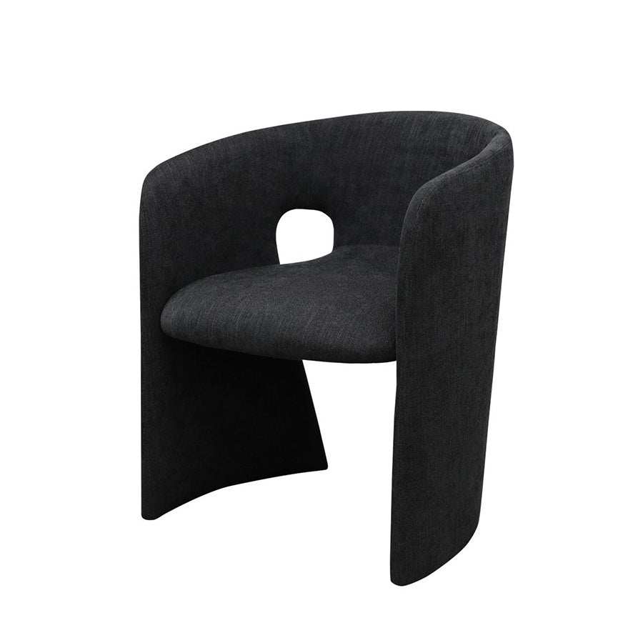 Penny upholstered dining chair in black 