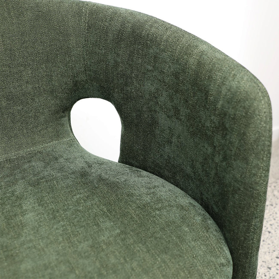 Penny upholstered dining chair in green