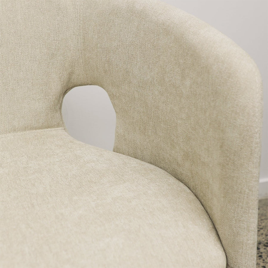 Penny upholstered dining chair in natural