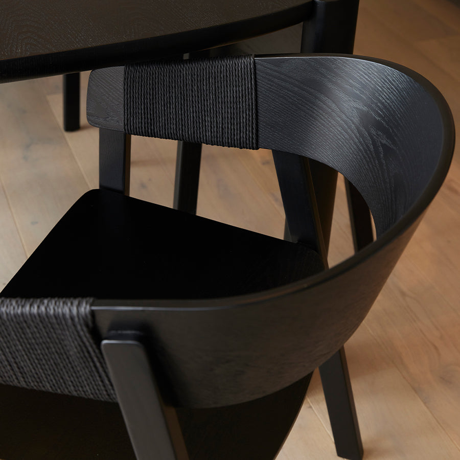 Riva dining chair in black