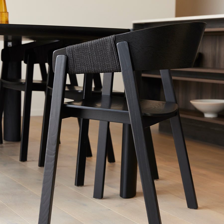 Riva dining chair in black