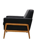 Sawyer armchair in black leather