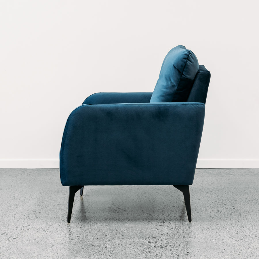 Lucy armchair in cobalt