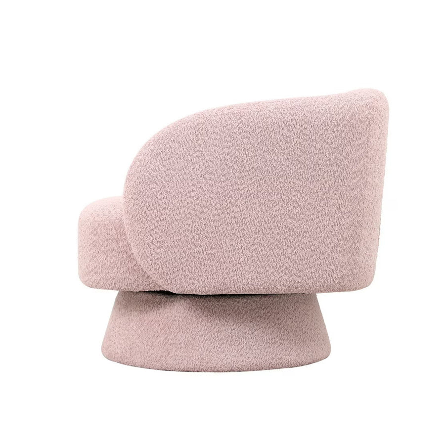 Krona swivel armchair in mink 