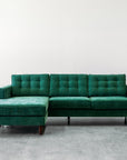 Tango sofa with reversible chaise in copeland greenstone