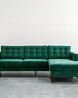 Tango sofa with reversible chaise in copeland greenstone