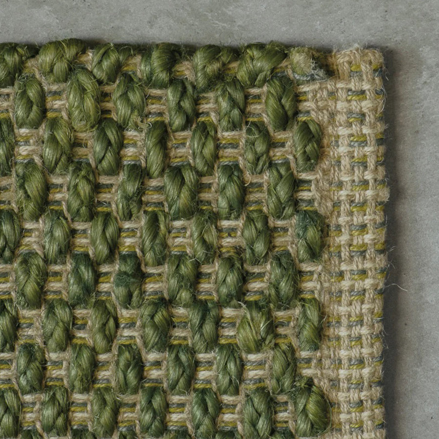 Tappeto jute rug in green