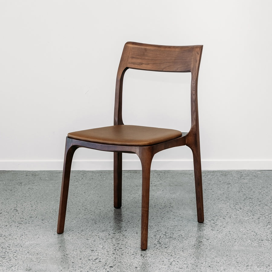 Ealing armless dining chairs in walnut