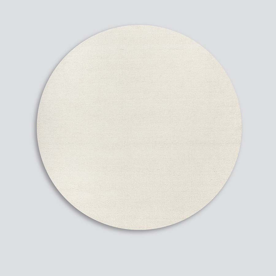 Dorset round rug in natural white