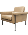 Monte Carlo leather armchair in beige