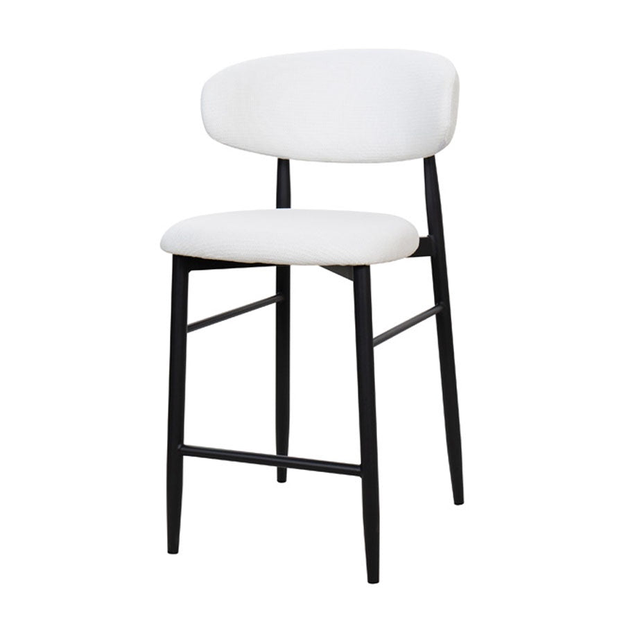 Aragon counter stool in white 