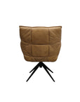 Dallas swivel armchair in tan leather