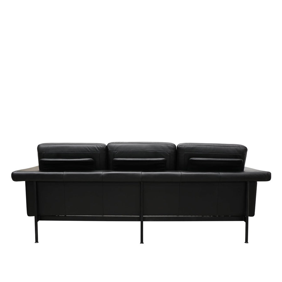 Monte Carlo leather sofa in black