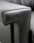 Monte Carlo leather armchair in black