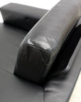 Monte Carlo leather armchair in black