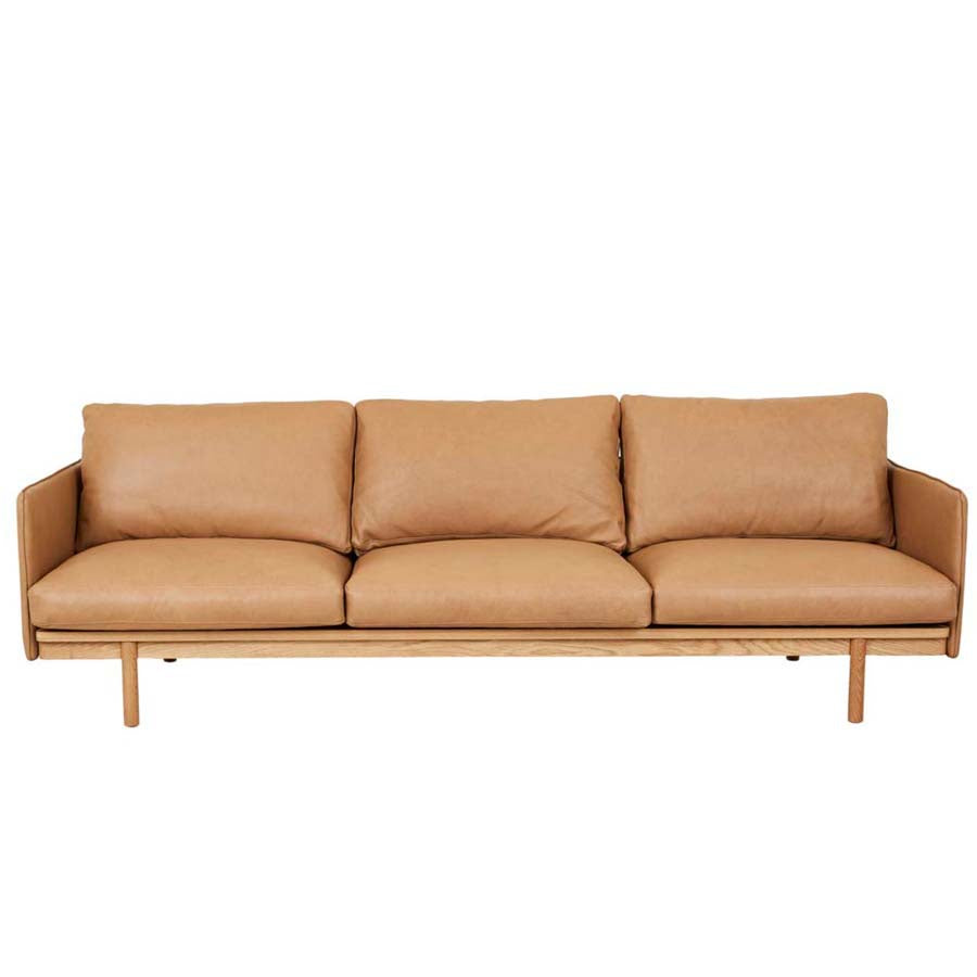 Hay 3 seat sofa in camel leather