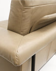 Monte Carlo leather armchair in beige