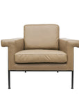 Monte Carlo leather armchair in beige