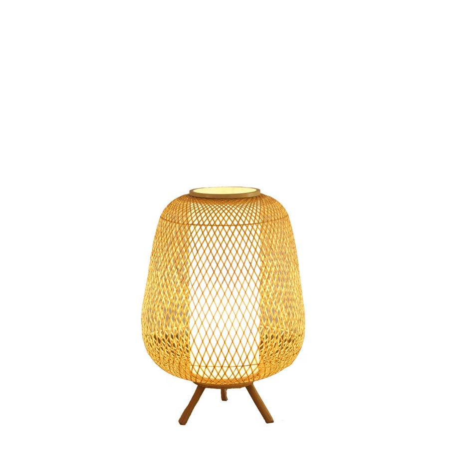 Krona bamboo floor lamp round 