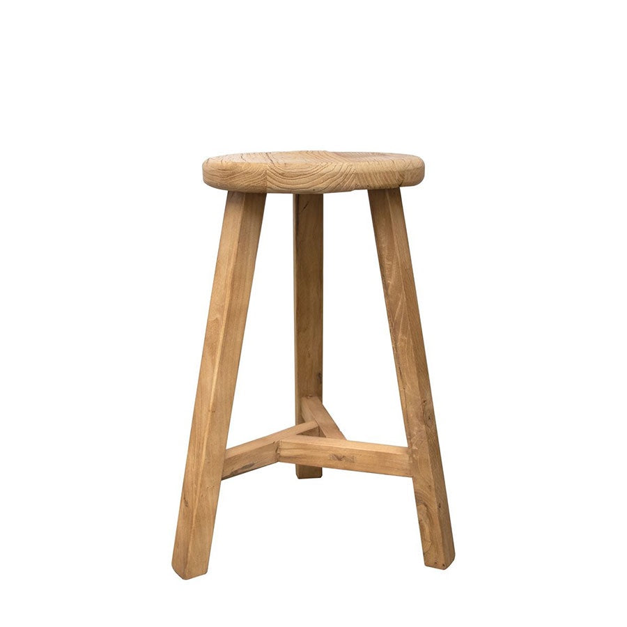 round barstool in natural