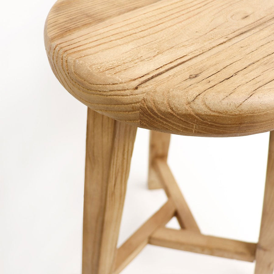 round barstool in natural