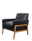 Sawyer armchair in black leather