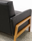 Sawyer armchair in black leather