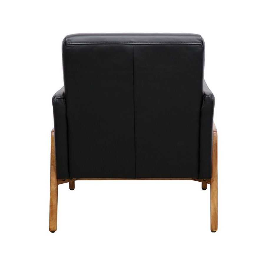 Ingrid armchair in black leather