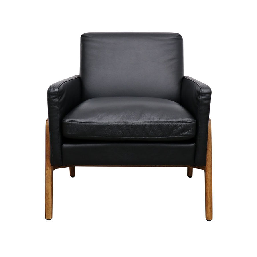 Sawyer armchair in black leather