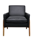 Sawyer armchair in black leather