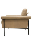 Monte Carlo leather armchair in beige