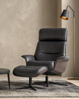 IMG space 5300 recliner & ottoman in trend tuxedo