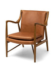 Finn armchair in tan leather