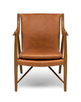 Finn armchair in tan leather