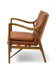 Finn armchair in tan leather