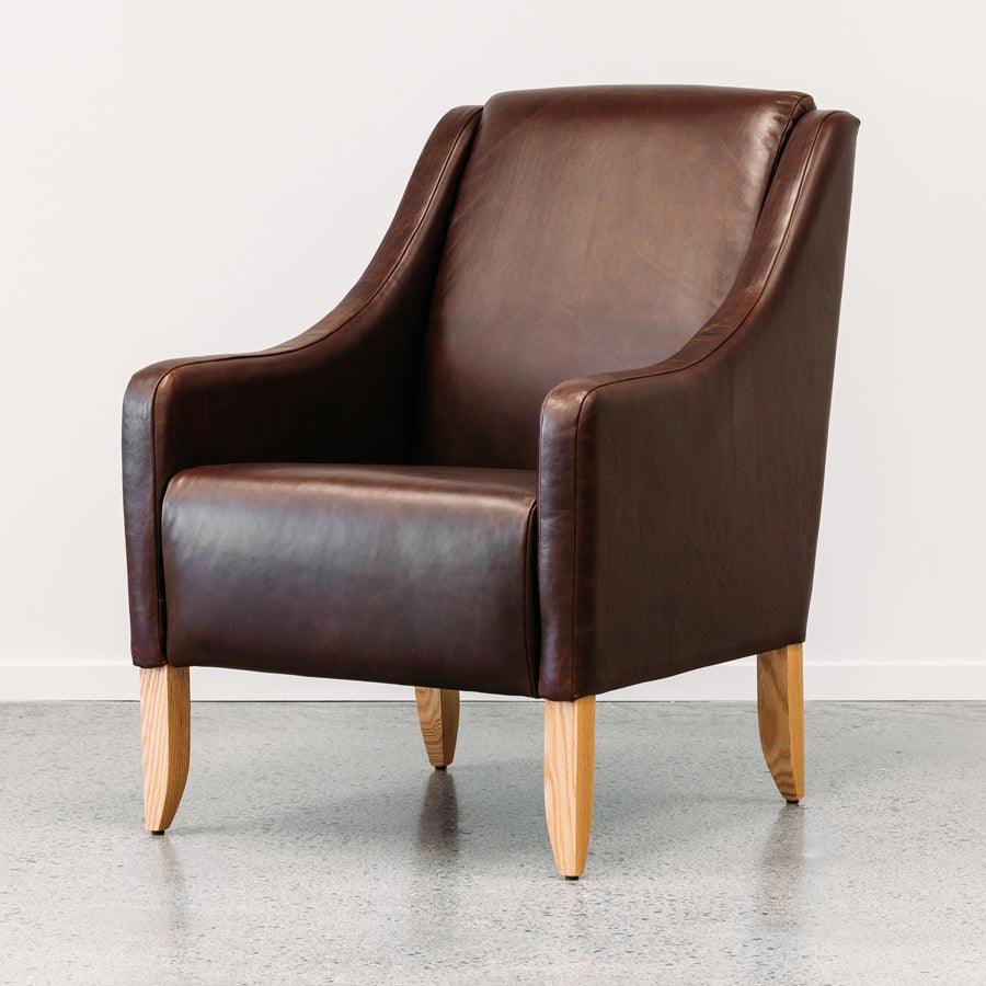 Angus leather slipper discount chair