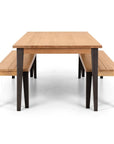 Karel Oak Dining Table + Bench