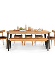 Karel Oak Dining Table + Bench