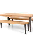 Karel Oak Dining Table + Bench